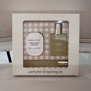 Coconut Cream Perfume Oil Layering Set 3 Piece Set by Sand + Fog NWT